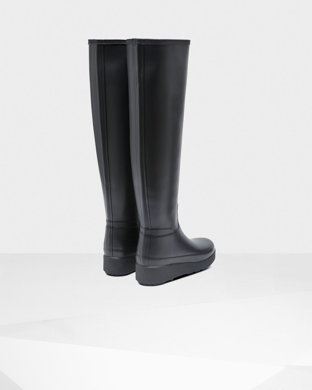 Botas Creeper Hunter Feminina Pretas - Refined Slim Fit Knee-High - 28AXSHDIL